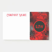 Retro Paint Spritzer Effect Red & Black Post-it Klebezettel (Vorderseite)