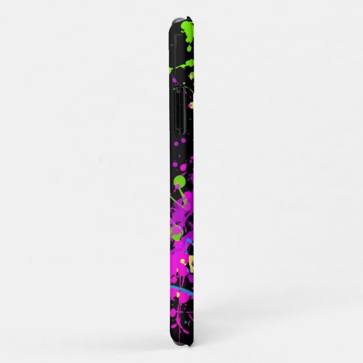 Retro Paint Spritzer Neon Custom Case-Mate iPhone Hülle (Hinten/Rechts)