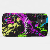 Retro Paint Spritzer Neon Custom Case-Mate iPhone Hülle (Rückseite (Horizontal))
