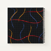 Retro Paint Spritzer und Dots Personalisiert Notizblock (Rückseite)