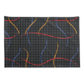 Retro Paint Spritzer und Dots Pillow Case Kissenbezug (Rückseite-Rechts)