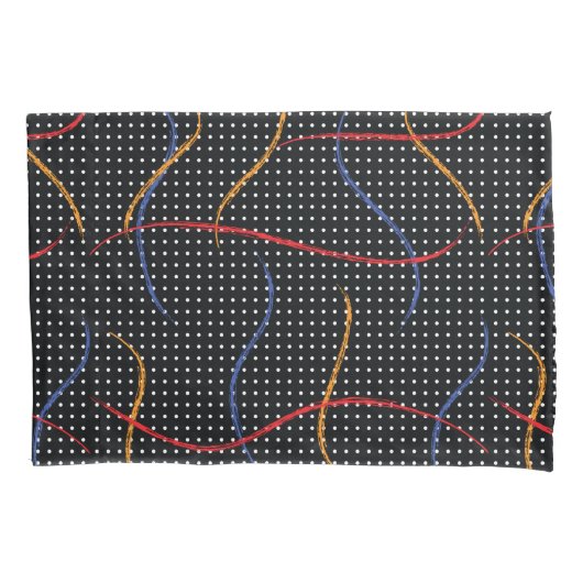 Retro Paint Spritzer und Dots Pillow Case Kissenbezug (Vorderseite-Links)