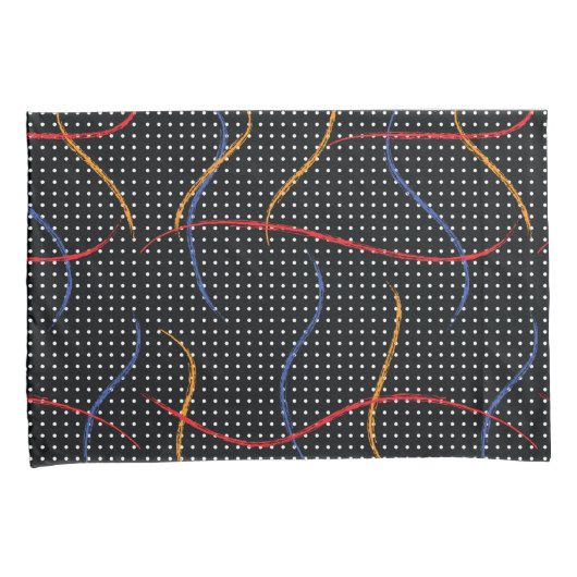 Retro Paint Spritzer und Dots Pillow Case Kissenbezug (Vorderseite-Rechts)