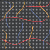 Retro Paint Spritzer und Punkte Aufkleber (Vorderseite)