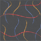 Retro Paint Spritzer und Punkte Aufkleber (Vorderseite)