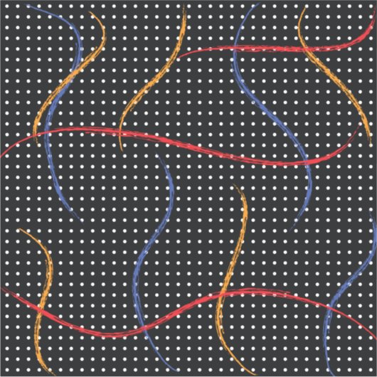 Retro Paint Spritzer und Punkte Aufkleber (Vorderseite)