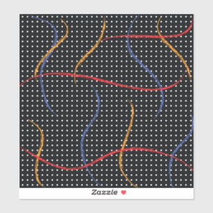 Retro Paint Spritzer und Punkte Aufkleber