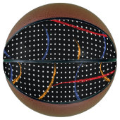 Retro Paint Spritzer und Punkte Basketball (Vorderseite)