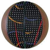 Retro Paint Spritzer und Punkte Basketball (Vertikal)