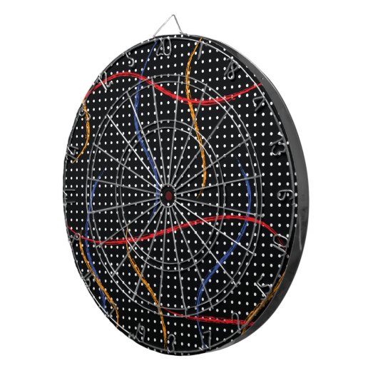 Retro Paint Spritzer und Punkte Dartscheibe (Vorderseite rechts)