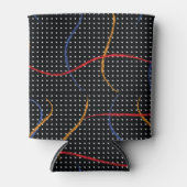 Retro Paint Spritzer und Punkte Dosenkühler (Vorderseite)