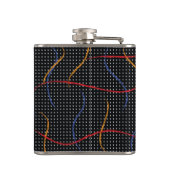 Retro Paint Spritzer und Punkte Flachmann (Rückseite)