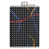 Retro Paint Spritzer und Punkte Flachmann (Rückseite)