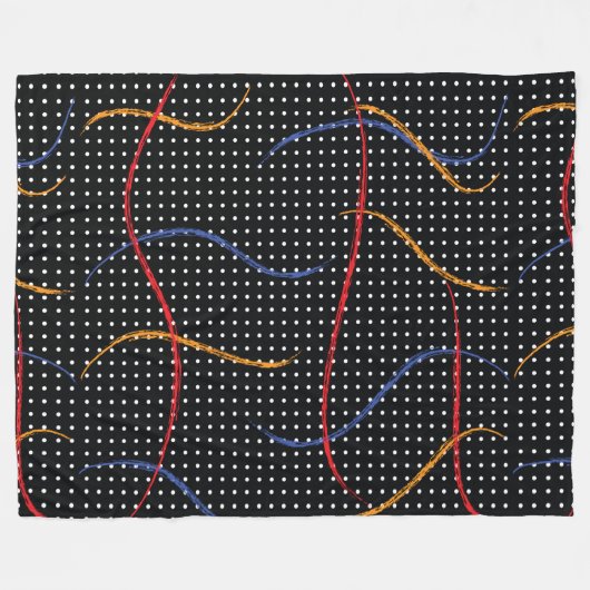 Retro Paint Spritzer und Punkte Fleecedecke (Vorderseite (Horizontal))