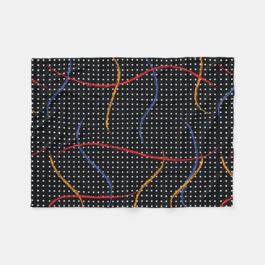 Retro Paint Spritzer und Punkte Fleecedecke (Vorderseite (Horizontal))