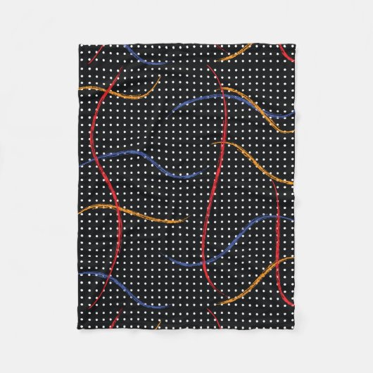 Retro Paint Spritzer und Punkte Fleecedecke (Vorderseite)