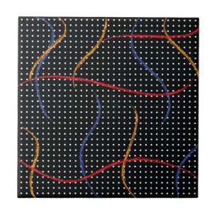 Retro Paint Spritzer und Punkte Fliese