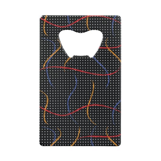 Retro Paint Spritzer und Punkte Geldbeutel Flaschenöffner (Vorderseite)