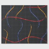 Retro Paint Spritzer und Punkte Geschenkpapier (Flach)