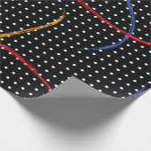 Retro Paint Spritzer und Punkte Geschenkpapier (Ecke)