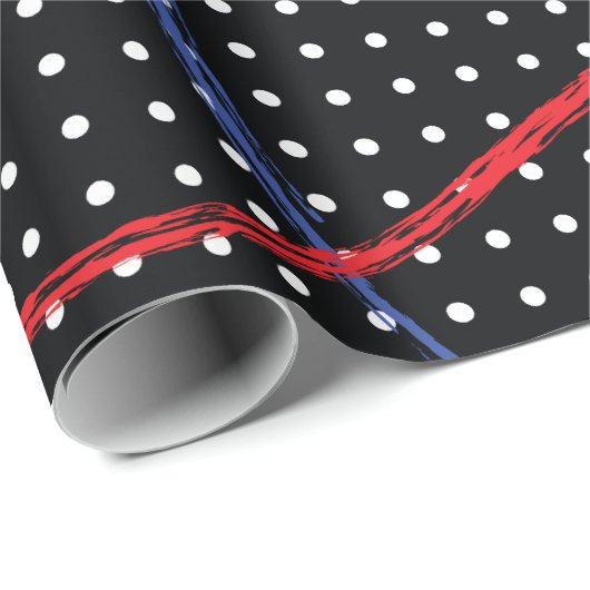 Retro Paint Spritzer und Punkte Geschenkpapier (Rolleneckpunkt)