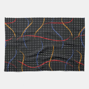 Retro Paint Spritzer und Punkte Geschirrtuch