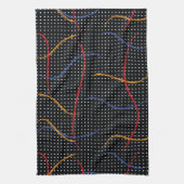 Retro Paint Spritzer und Punkte Geschirrtuch (Vertikal)