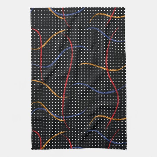 Retro Paint Spritzer und Punkte Geschirrtuch (Vertikal)