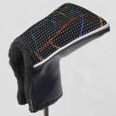 Retro Paint Spritzer und Punkte Golf Headcover (3/4 Vorderseite)