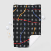 Retro Paint Spritzer und Punkte Golfhandtuch (Insitu)