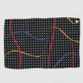 Retro Paint Spritzer und Punkte Golfhandtuch (Horizontal)