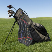Retro Paint Spritzer und Punkte Golfhandtuch (Gras)
