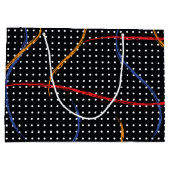 Retro Paint Spritzer und Punkte Große Geschenktüte (Rückseite)