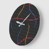 Retro Paint Spritzer und Punkte Große Wanduhr (Winkel)