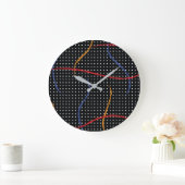 Retro Paint Spritzer und Punkte Große Wanduhr (Zuhause)