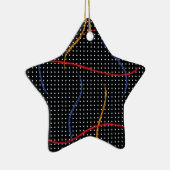 Retro Paint Spritzer und Punkte Keramik Ornament (Rechts)