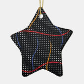 Retro Paint Spritzer und Punkte Keramik Ornament (Links)
