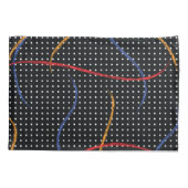 Retro Paint Spritzer und Punkte Kissenbezug (Rückseite-Links)