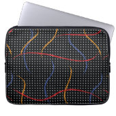 Retro Paint Spritzer und Punkte Laptopschutzhülle (Vorderseite)