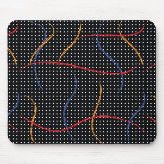 Retro Paint Spritzer und Punkte Mousepad (Vorne)