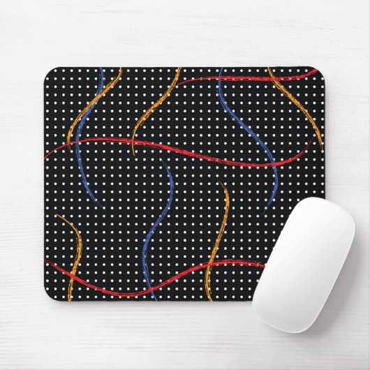 Retro Paint Spritzer und Punkte Mousepad (Mit Mouse)