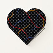 Retro Paint Spritzer und Punkte Notizblock (Rückseite)