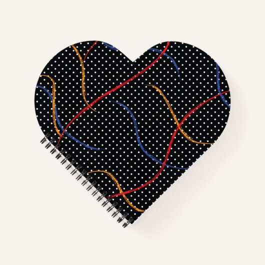 Retro Paint Spritzer und Punkte Notizblock (Vorderseite)