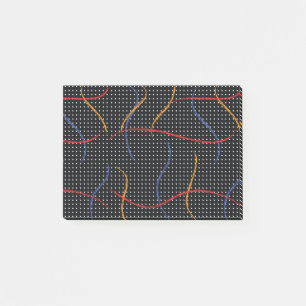 Retro Paint Spritzer und Punkte Post-it Klebezettel