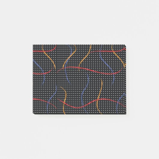 Retro Paint Spritzer und Punkte Post-it Klebezettel (Vorderseite)