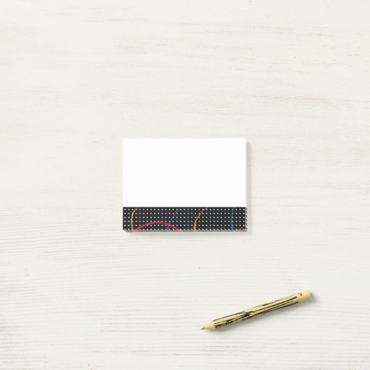 Retro Paint Spritzer und Punkte Post-it Klebezettel (Auf Schreibtisch)