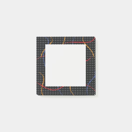 Retro Paint Spritzer und Punkte Post-it Klebezettel (Vorderseite)