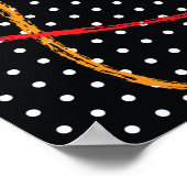 Retro Paint Spritzer und Punkte Poster (Ecke)