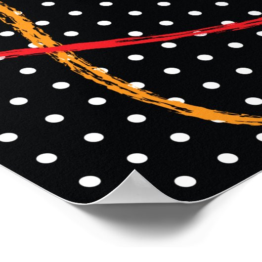 Retro Paint Spritzer und Punkte Poster (Ecke)