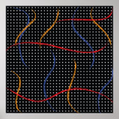 Retro Paint Spritzer und Punkte Poster (Vorne)